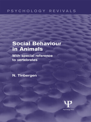cover image of Social Behaviour in Animals (Psychology Revivals)
